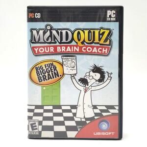 Mind Quiz: Your Brain Coach PC 2007 video game Educational Used With Manual